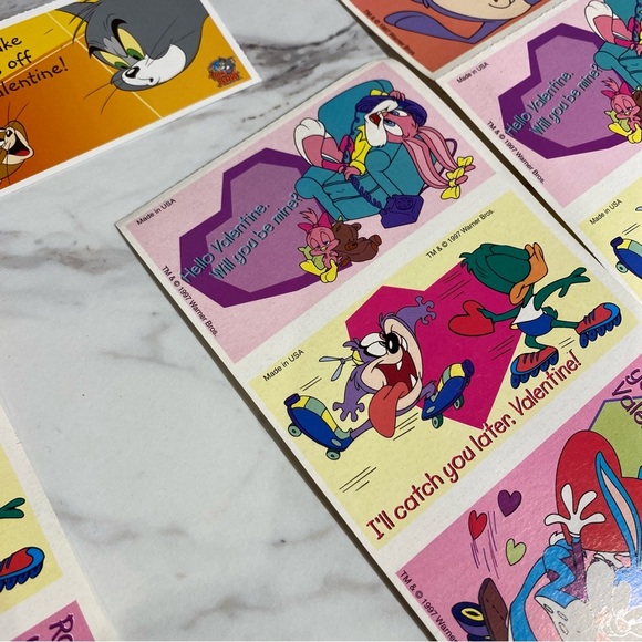 Vintage Looney Toons Valentines Day Cards lot 1997 Warner Bros - Picture 5 of 15